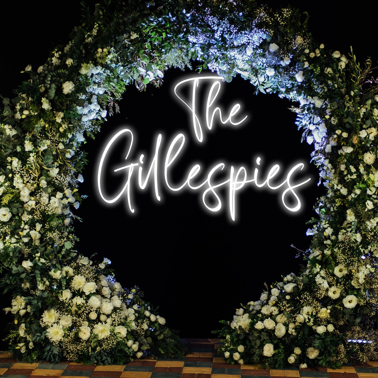 Image of Last Name Wedding Neon Sign