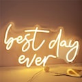 Best Day Ever LED Neon Sign – Warm White Wedding Neon Light, Acrylic Backing, Perfect for Events, Home Decor & Gifts