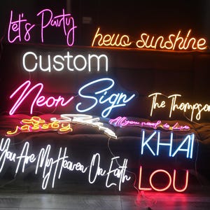 Custom Neon Sign, Neon Signs, Personalized Gifts, Home Decor, Wedding Neon Signs, LED Neon Light, Custom Sign, Wall Decor, Gift for her image 20