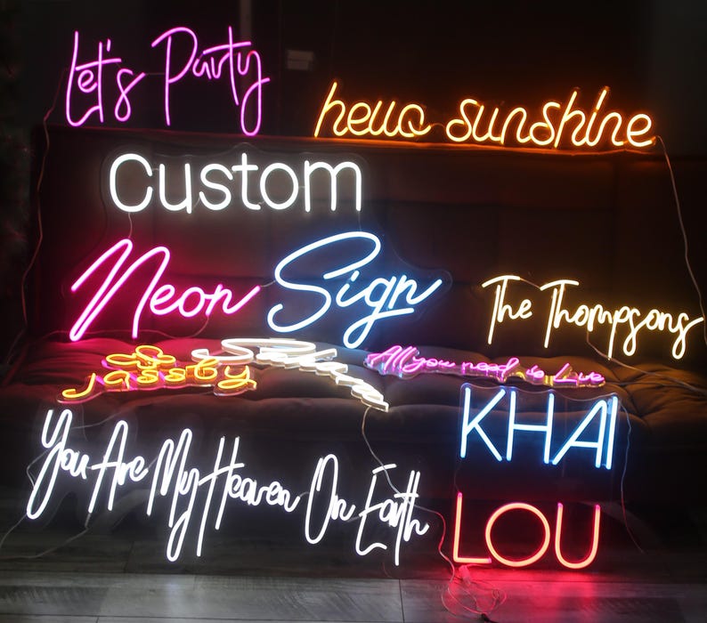Custom Neon Sign, Neon Signs, Personalized Gifts, Home Decor, Wedding Neon Signs, LED Neon Light, Custom Sign, Wall Decor, Gift for her image 20