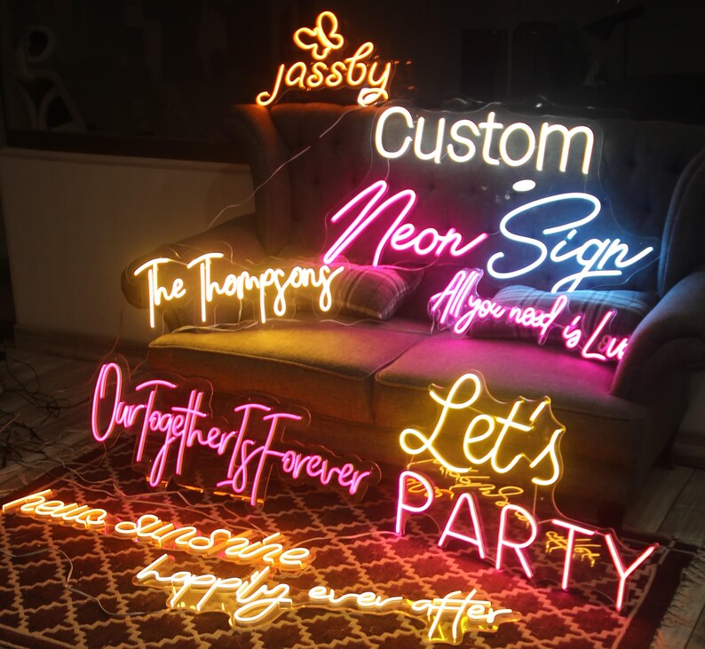 Custom Neon Name Sign Unique Handmade Wall Art Perfect Gift for Him