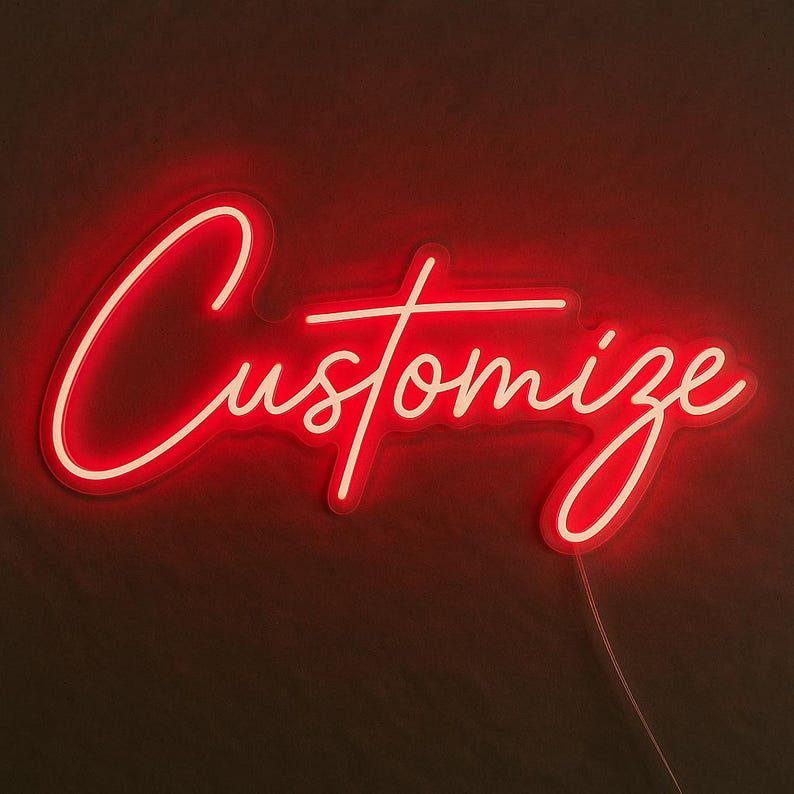 Custom Logo Sign | Aesthetic Name Neon Sign | Kids Birthday Gift | Business Logo Sign | LED Neon Lights | Personalized Wedding Welcome Sign