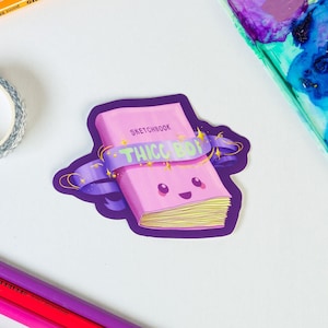 Cute Kawaii Sketchbook / Thicc Boi / Funny Artist / Vinyl Water Resistant Sticker
