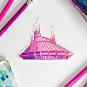 Space Mountain Inspired Vinyl Water Resistant Sticker
