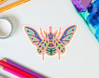 Scarab Beetle Vinyl Water Resistant Sticker (Mary Blair/ It's a Small World Inspired)