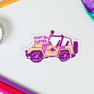 Jurassic Park Jeep geïnspireerd / moet sneller gaan / vinyl waterbestendige sticker