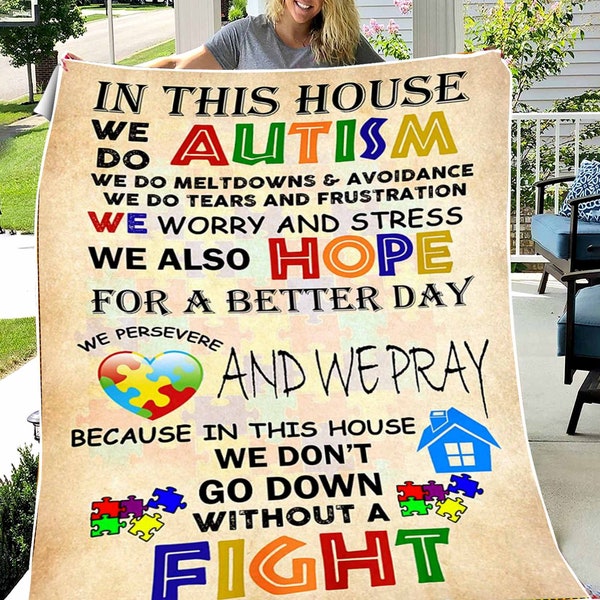 Autism Blanket Etsy