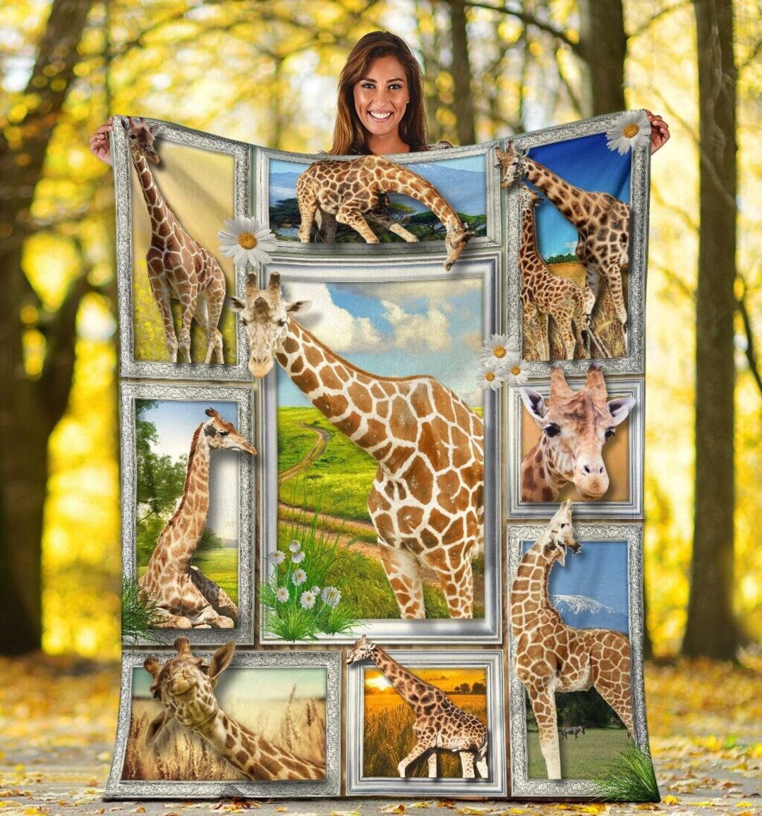 Giraffes 3D Frame Blanket Gifts for Giraffe Lovers Fleece Etsy