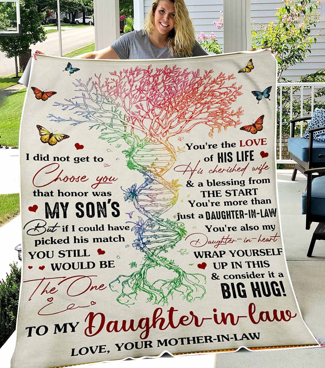 Personalized to My Daughter in Law Fleece Sherpa Blanket Bonus Etsy