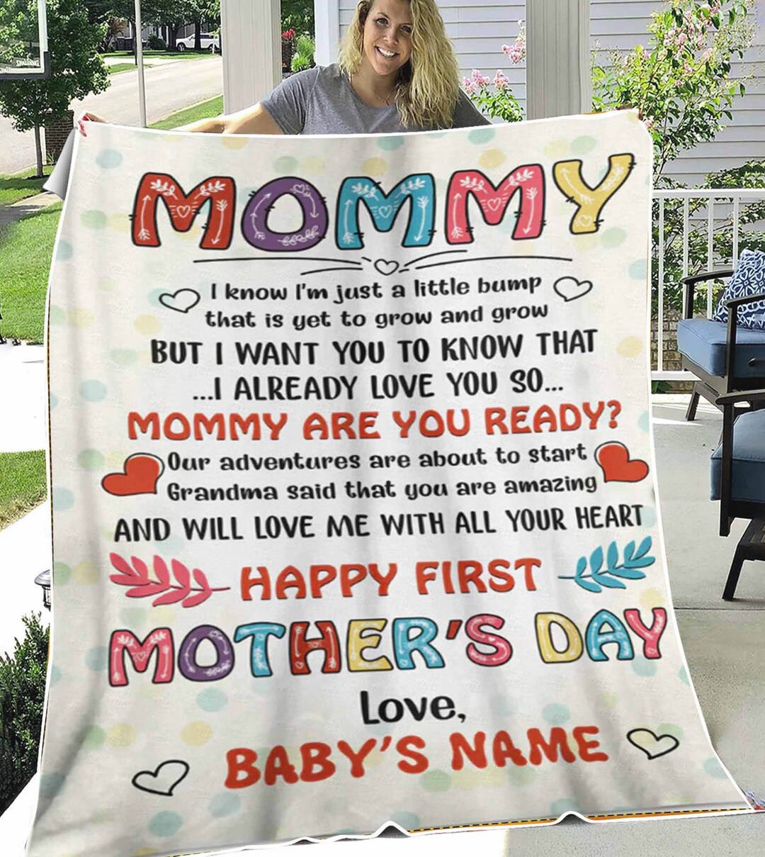 Custom Mommy Blanket New Mom Gift From Baby Fleece Sherpa Etsy