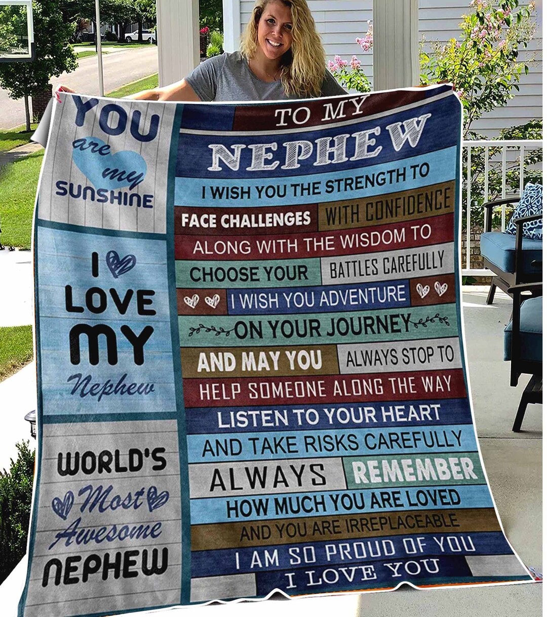 Personalized to My Nephew Gifts for Nephew Blanket Nephew Etsy