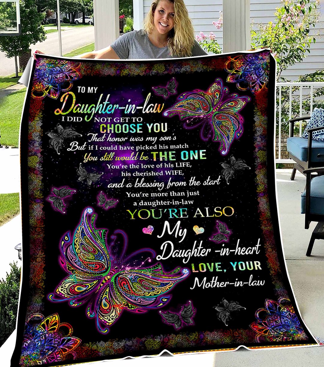 Personalized to My Daughter in Law Fleece Sherpa Blanket Bonus Etsy