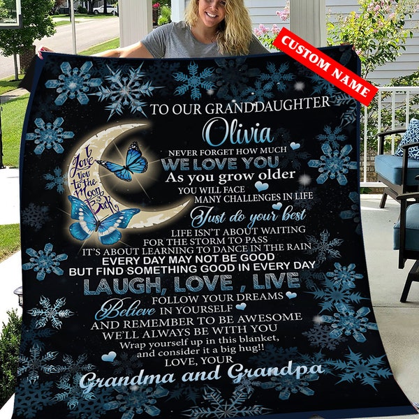 Blanket for Granddaughter From Grandma and Grandpa Etsy