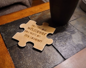 Customized Wooden Puzzle Coaster (Infinite Puzzle Design)