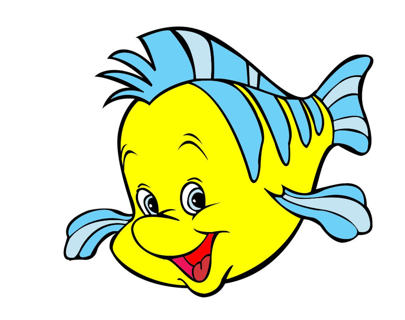 Little Mermaid Yellow Fish Flounder Etsy