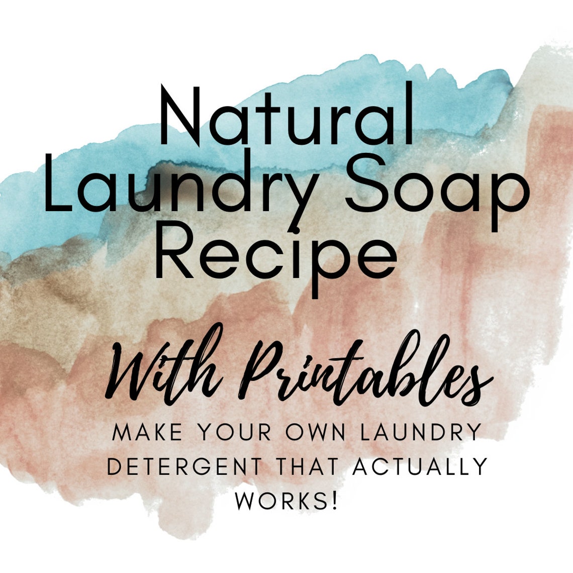Natural Laundry Detergent Recipe With Printables Etsy