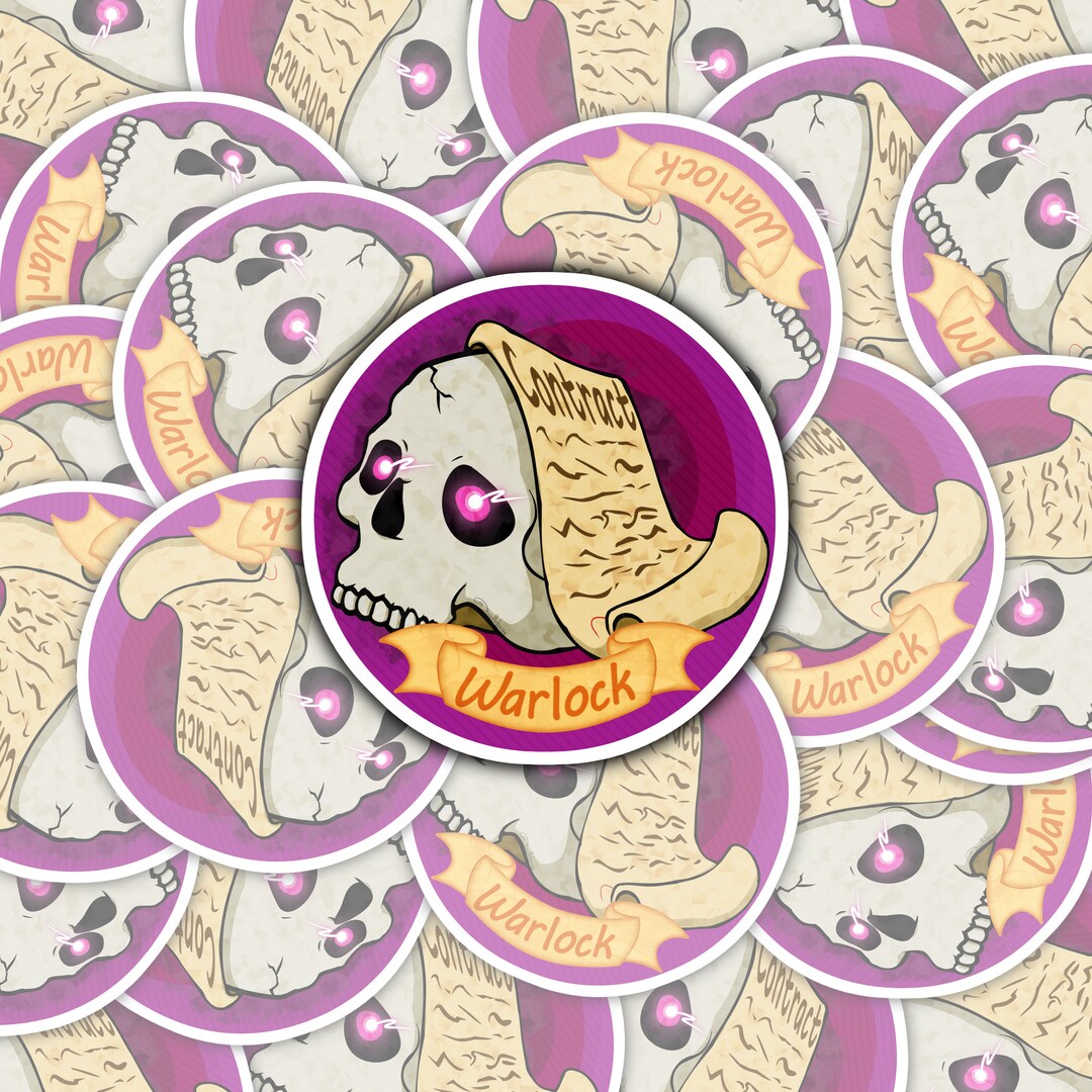 Warlock Sticker Warlock Sticker (or Button!) - Etsy