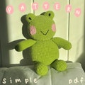Frog Plushie Amigurumi PATTERN