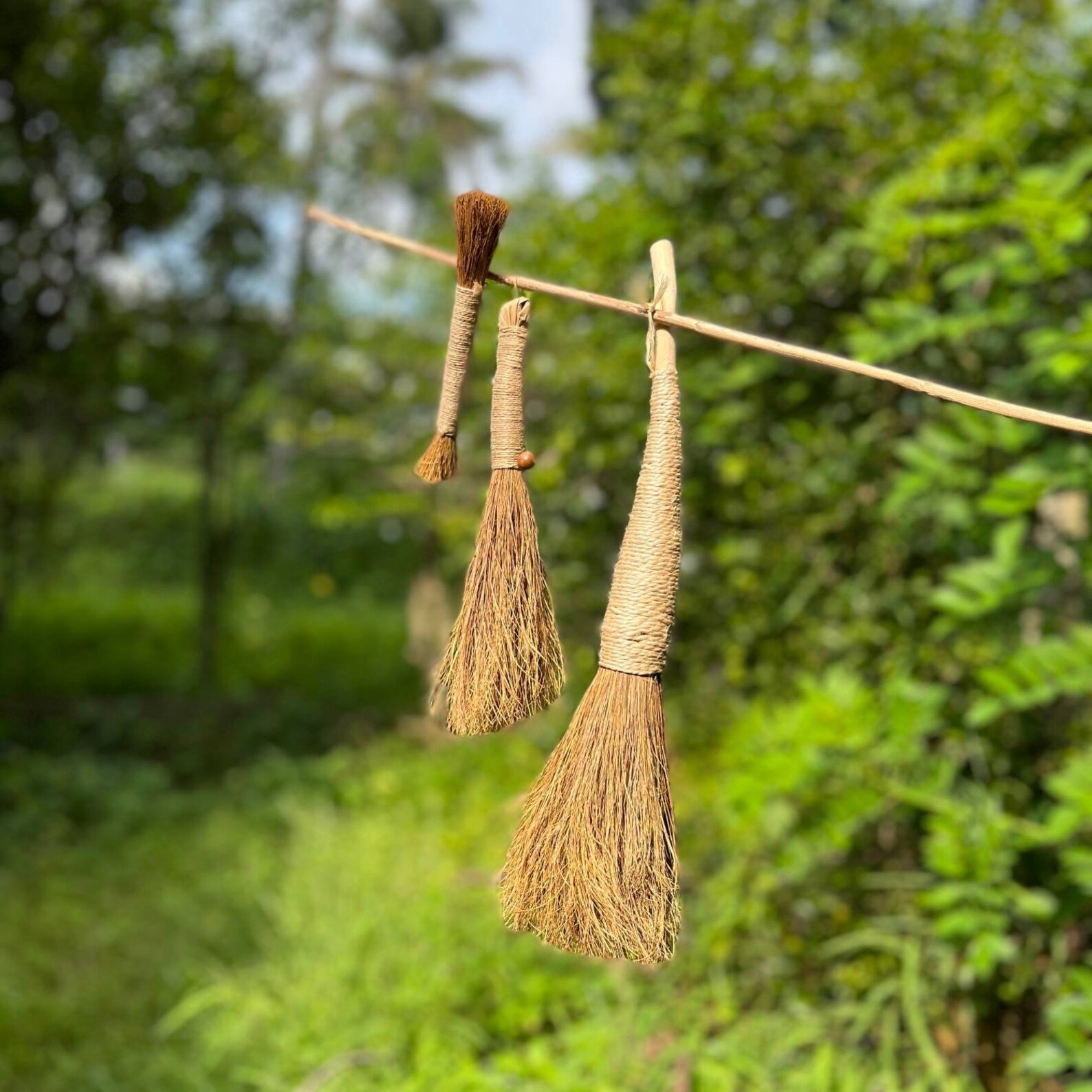 Mini 3 Dust Broom Set, Table Dust Brush, Coir Mini Brush, Work Place