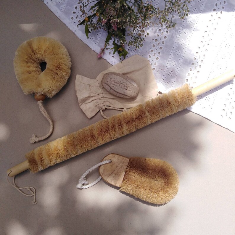 Body Back and Feet Scrub Brush Bundle Gentle Exfoliating Etsy