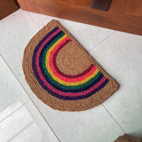 Rainbow Doormat Etsy