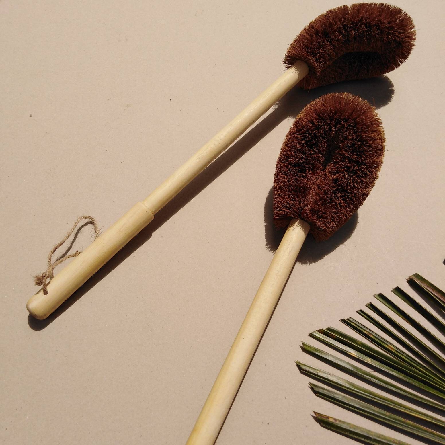 Compostable Toilet Brush, Long Handle Natural Coir Toilet Brush, Eco ...