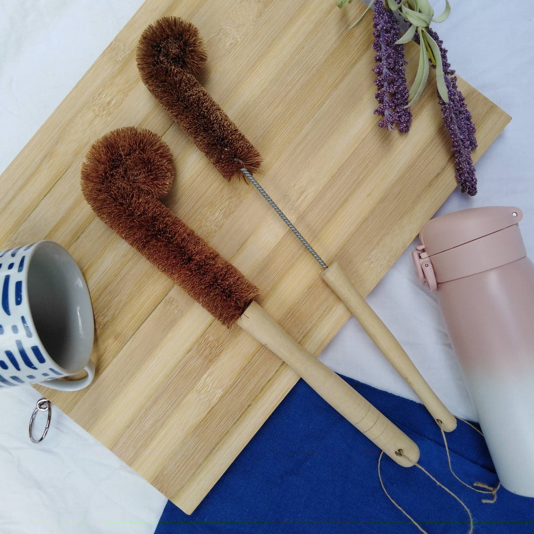 Deep Inside Cleaning Coconut Fiber Brushes Cup or Bottle Etsy