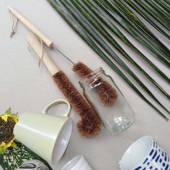 Deep Inside Cleaning Coconut Fiber Brushes Cup or Bottle Etsy