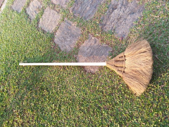 Coco Soft Broom With Handle House Brush Floor Yard Garden Leaf