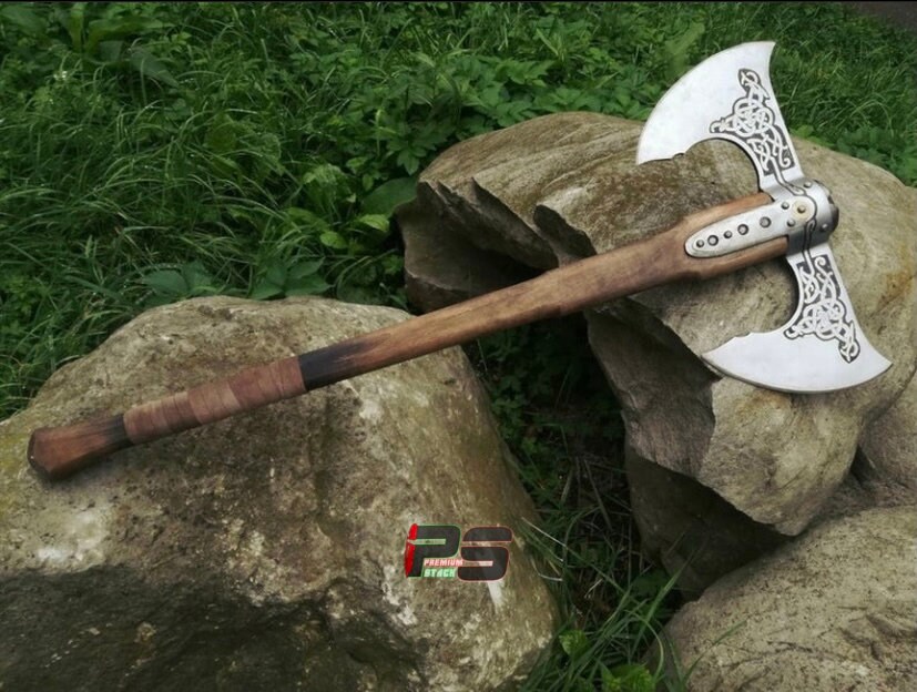 Leviathan Axe Custom Handmade Carbon Steel Axe Double Etsy