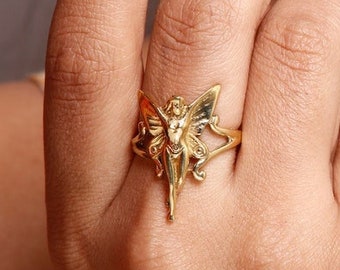 Angel Brass Ring,Handmade Ring,Vintage Rings,Boho Rings,Minimalist Ring,Gift Ring,Anniversary Ring,Wedding Ring,Deco Ring,Gift For Her
