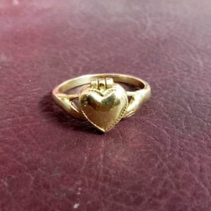 Sacred Heart Ring / Heart Cross Lover Ring / Beautiful Poison Box Ring / Heart Design Box Ring / Statement Box Ring / Locker Ring