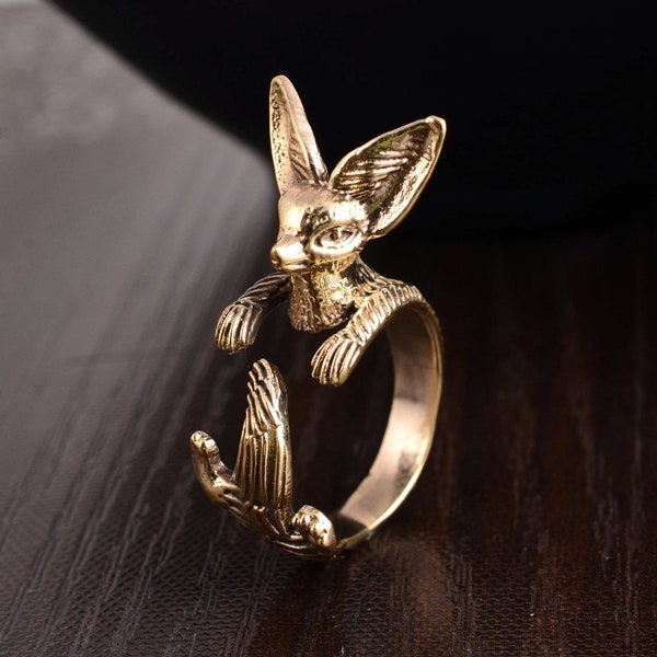 Rabbit Brass Ring,Cute Bunny Ring,Handmade Ring,Vintage Rings,Boho Rings,Minimalist Ring,Gift Ring,Adjustable Ring,Wedding Ring,Gift For Her