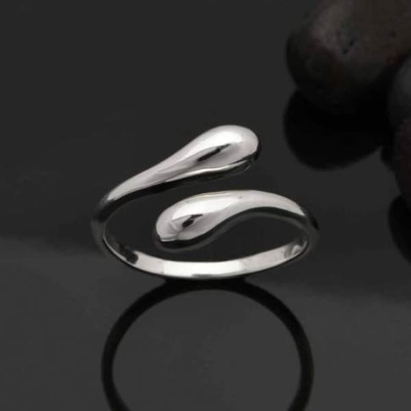 Tropfen Ring,Silber Ring,handgefertigt,Vintage Ringe,Boho Ringe,Minimalistischer Ring,Geschenk Ring,Silber Ring,Geschenk für Sie