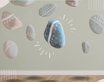 Wishing Stone | Pacific Northwest Collected Beach Rock | Hand-Painted Coastal Talisman | Lucky Pocket Charm Gift