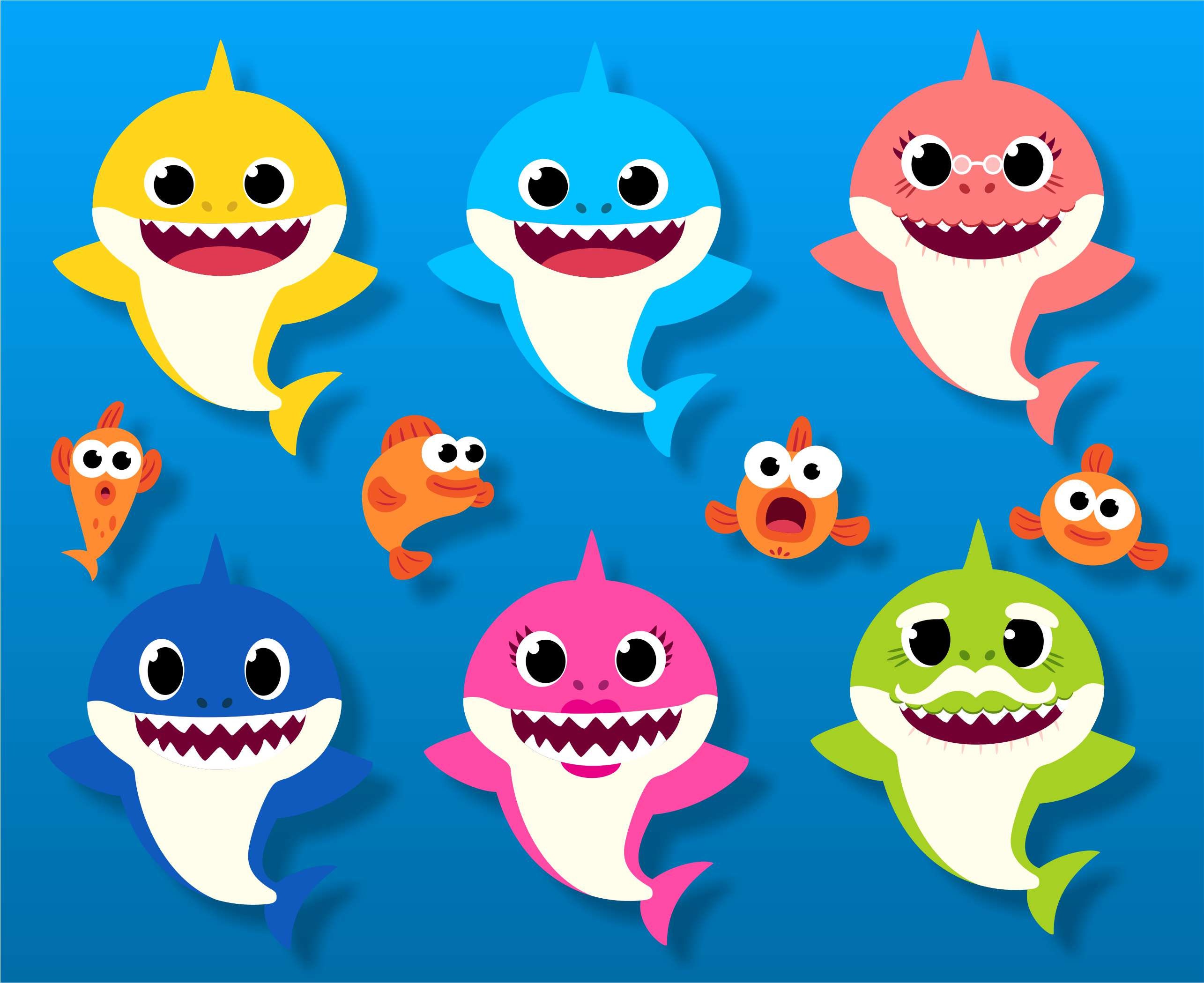 Baby Shark Svg Bundle Baby Shark Png Clipart Baby Shark Etsy