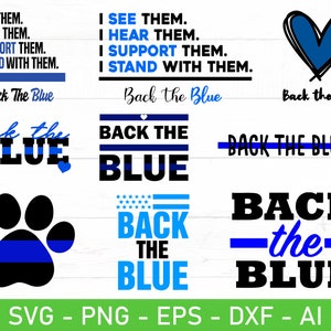 Back The Blue svg, American Flag Thin Blue Line svg, American Thin Blue Line svg, blue lives matter svg