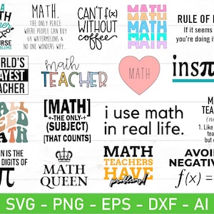 Mathe-Lehrer-Svg png Bündel, lustiges Mathe-Lehrer-Zitat svg, Mathe-Lehrer-Geschenk svg, bester Mathe-Lehrer svg