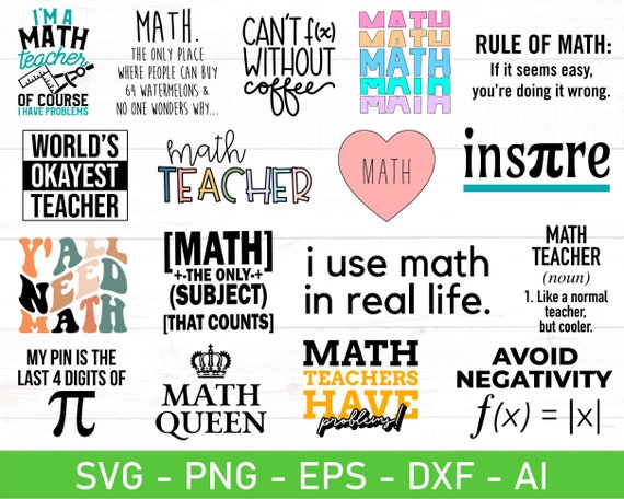 Math Teacher svg png Bundle, Funny Math Teacher Quote svg, Math Teacher Gift svg, Best Math Teacher svg