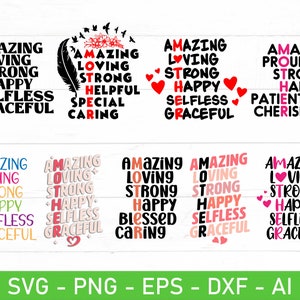 Maman définition svg, svg sens de la mère, mère incroyable aimant forte heureuse altruiste gracieuse svg, eps, dxf, ai, png, fichiers pour Cricut