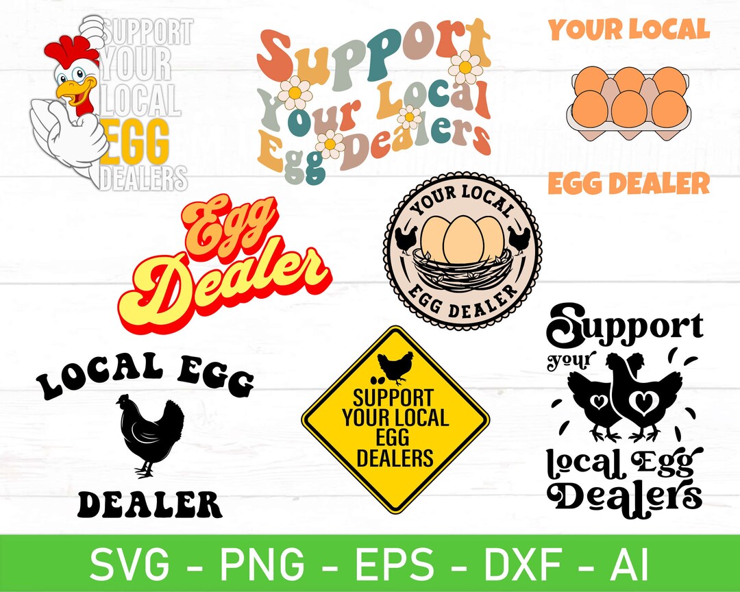 Local Egg Dealer Svg Bundle, Egg Dealer Svg, Egg Supplier Svg, Local ...