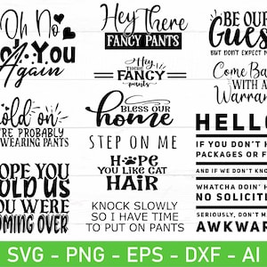Fußmatte SVG Bundle, lustige SVG Fußmatte Bundle, lustige Fußmatte svg, eps, dxf, ai, png Dateien für Cricut
