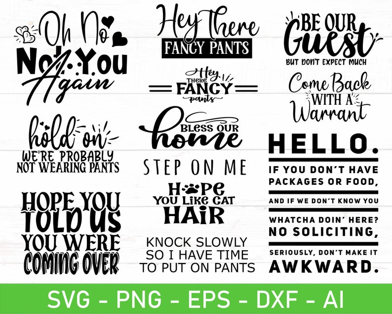Doormat SVG Bundle, Funny SVG Doormat Bundle, Funny Doormat svg, eps, dxf, ai, png, Files For Cricut image 1