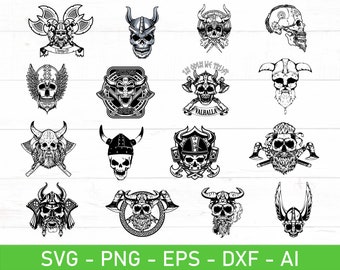 Viking Skull SVG Bundle, eps, dxf, ai, png, Files For Cricut