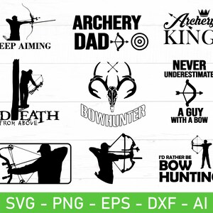Svg chasseur à l'arc, svg chasseur à l'arc, svg chasse à l'arc, svg logo chasseur à l'arc, eps, dxf, ai, png, fichiers pour Cricut