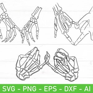 Mani scheletriche Giuramento del mignolo svg, Promessa del mignolo svg