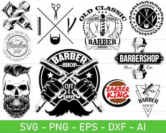 Barber Logo Svg, Barbershop Logo Svg, Hair Stylist Logo, Barber Svg, Eps,  Dxf, Ai, Png, Files for Cricut - Etsy