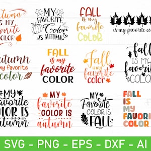 El otoño es mi color favorito svg, El otoño es mi color favorito svg, eps, dxf, ai, png, Archivos para Cricut