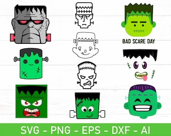Monster Face svg, eps, dxf, ai, png, Files For Cricut