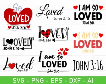 Loved John 3:16 SVG,